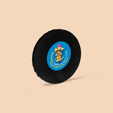 6-Inch Black Round Canvas Board